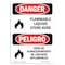 Signmission Safety Sign, OSHA Danger, 18" Height, Flammable Liquids Stored Here, Bilingual Spanish OS-DS-D-1218-VS-2012 - alternate 1